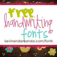 I get the cutest handwriting fonts at Fonts for Peas! kevinandamanda.com/fonts