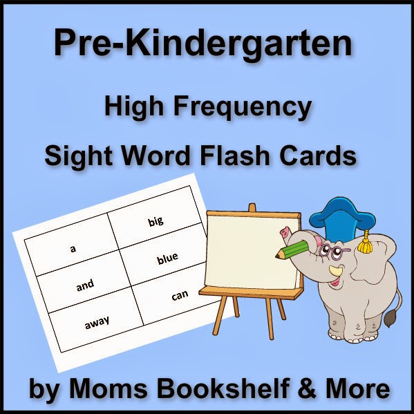 Sight Words Flash Cards Kindergarten Moms Bookshelf Printable 