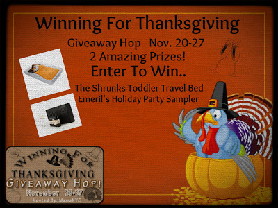 Winning For Thanksgiving Giveaway Hop $110 Prize