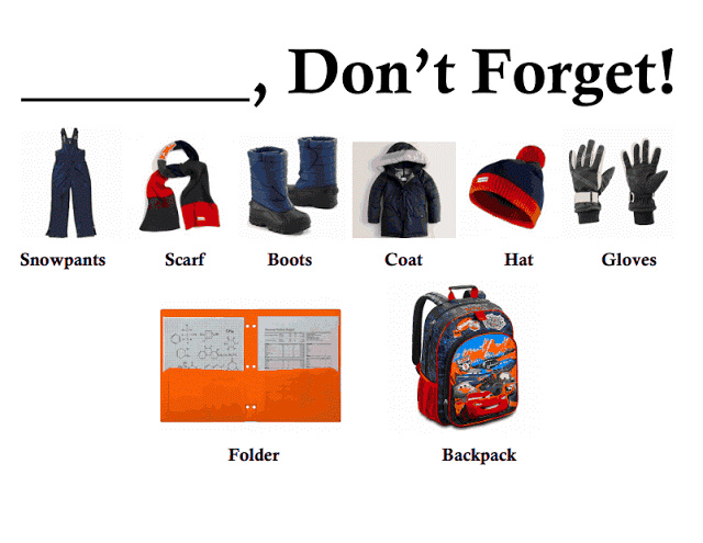 Dressing Order for Winter Dont forget list to keep kids organized 