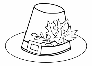 Thanksgiving Day Free Printable Coloring Page Pilgrim Hat