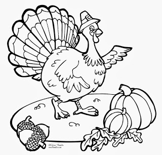 Turkey Coloring Page Printable Thanksgiving Day 